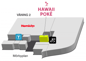 Karta till Hawaii Poké, Mörby Centrum